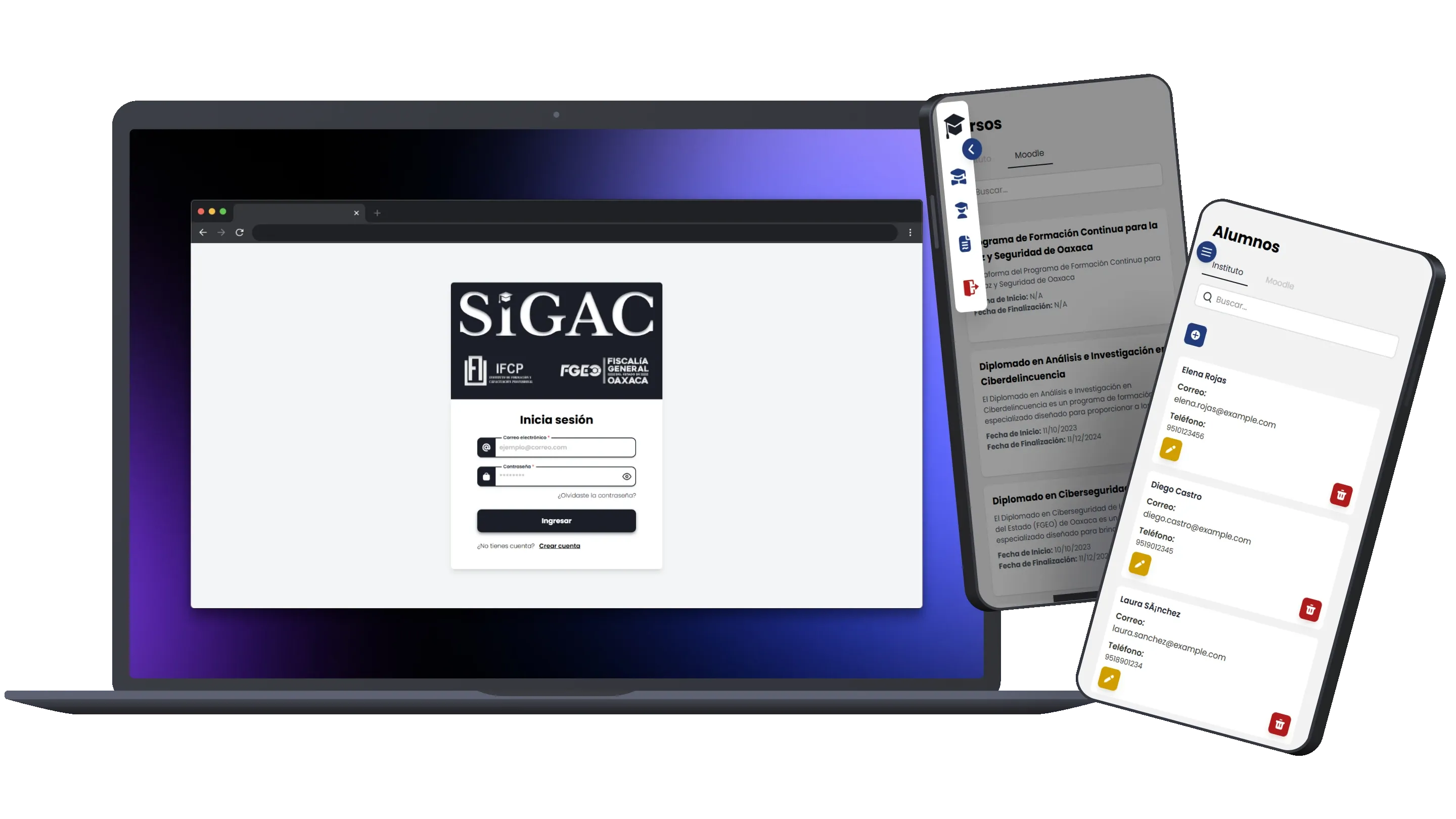 Vista previa del diseño web para Instituto de Formación y Capacitación Profesional - FGEO